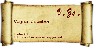Vajna Zsombor névjegykártya